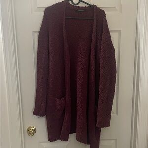 Women's Burgundy Sweater Cardigan